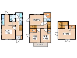 二村雅子戸建の物件間取画像